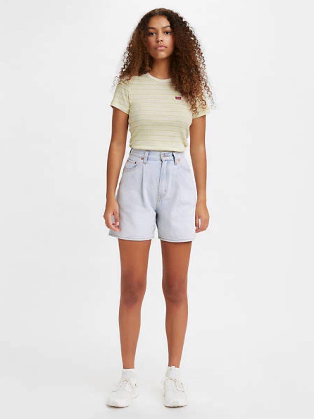 Levi’s Premium Ribcage High Rise Denim Shorts Women’s Size 26 Friendly Reminder - Picture 13 of 15